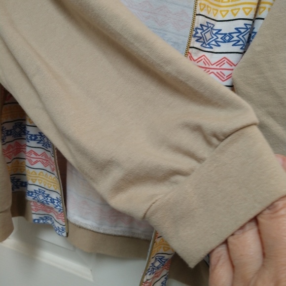 Plus 18/20 Ashley Sport Zip Front Aztec Jersey Jacket - Picture 9 of 10